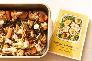 Roasted vegetables roasting tin
