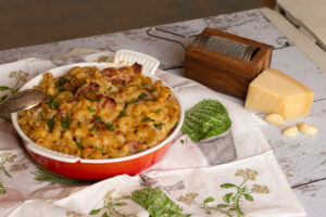 cheese macaroni with ham